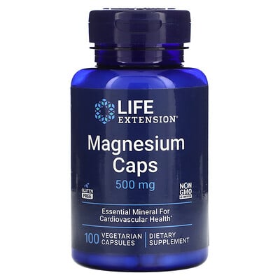 Magnesium Caps , 500 Mg, 100 Vegetarian Capsules