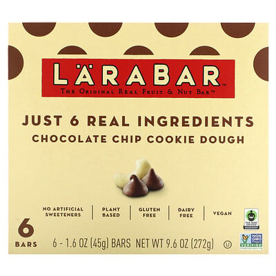 The Original Real Fruit & Nut Bar, Chocolate Chip Cookie Dough