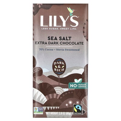 Extra Dark Chocolate Bar, Sea Salt, 70% Cocoa