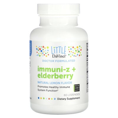 Immuni-z + Elderberry, Natural Lemon, 60 Lozenges