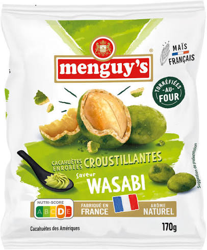 Cacahuètes Enrobées Croustillantes Wasabi