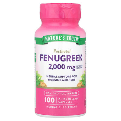 Fenugreek, 2,000 Mg, 100 Quick Release Capsules