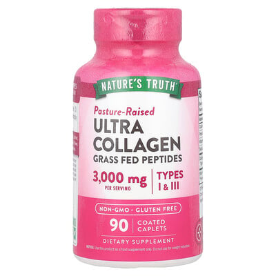 Ultra Collagen, Types I & Iii, 3,000 Mg, 90 Coated Caplets