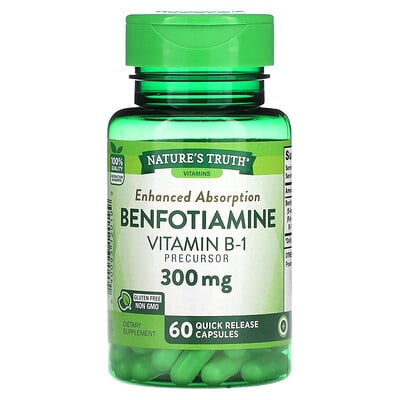 Benfotiamine, 300 Mg, 60 Quick Release Capsules