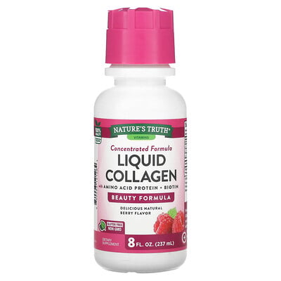 Vitamins, Liquid Collagen With Amino Acid Protein + Biotin, Berry