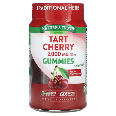 Tart Cherry, Natural Cherry, 2,000 Mg, 60 Vegan Gummies