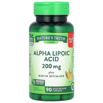 Alpha Lipoic Acid, 200 Mg, 90 Quick Release Capsules