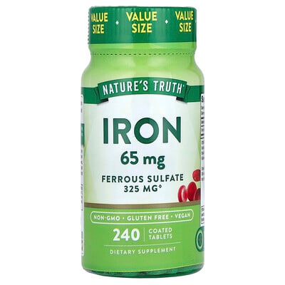 Iron, 65 Mg, 240 Coated Tablets