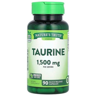 Vitamins, Taurine, 1,500 Mg, 90 Quick Release Capsules
