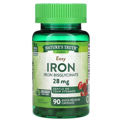 Easy Iron, 28 Mg, 90 Quick Release Capsules
