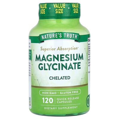 Magnesium Glycinate, Chelated, 120 Quick Release Capsules