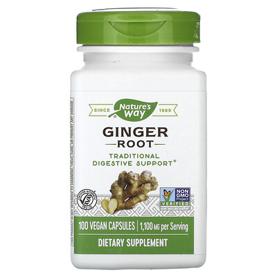 Ginger Root, 1,100 Mg, 100 Vegan Capsules