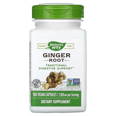 Ginger Root, 1,100 Mg, 100 Vegan Capsules