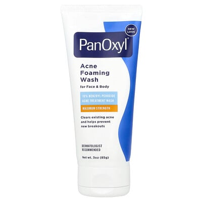 Acne Foaming Wash For Face & Body, 10% Benzoyl Peroxide, Maximum Strength