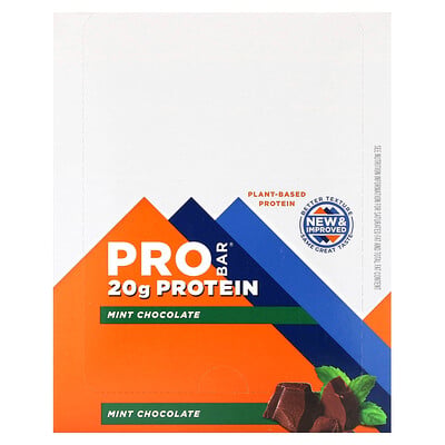 Protein Bar, Mint Chocolate, 12 Bars, 2.47 Oz (70 G)