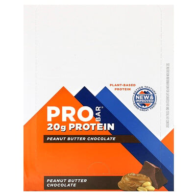 Protein Bar, Peanut Butter Chocolate, 12 Bars, 2.47 Oz (70 G)