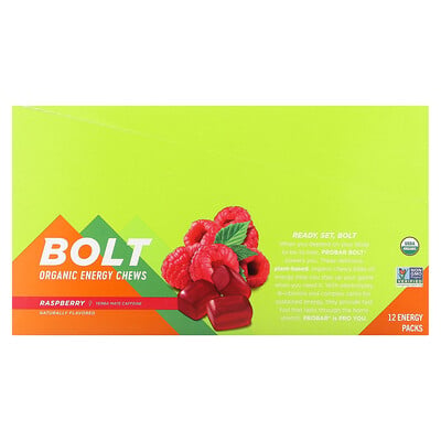 Bolt, Organic Energy Chews, Raspberry