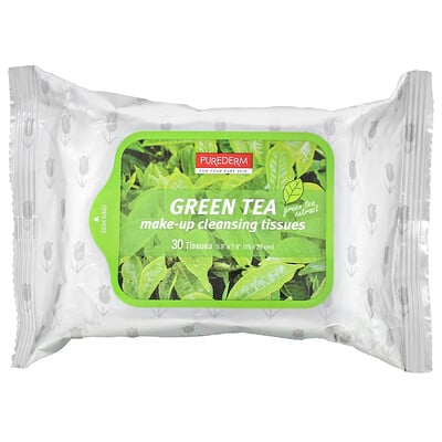Make-up Cleansing Tissues, Green Tea, 30 Tissues