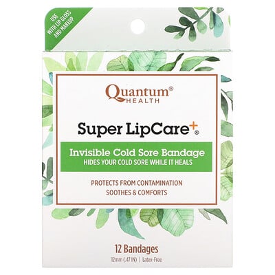 Super Lipcare+, Invisible Cold Sore Badges, 12 Bandages