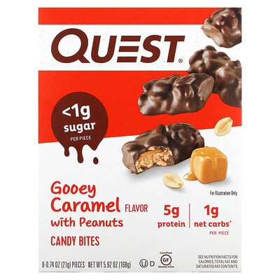 Candy Bites, Gooey Caramel With Peanuts