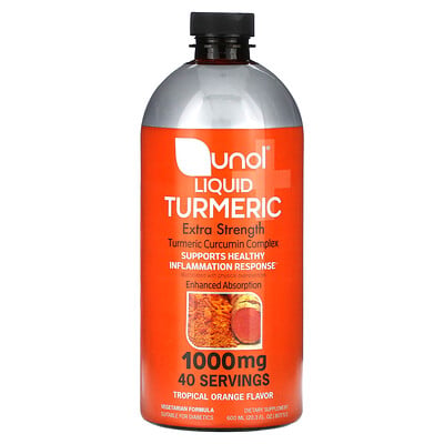 Liquid Turmeric, Extra Strength, Tropical Orange, 1,000 Mg