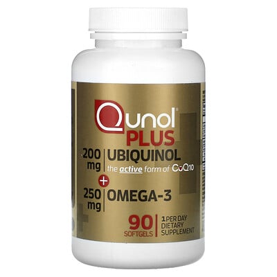 Plus Ubiquinol + Omega-3, 200 Mg + 250 Mg, 90 Softgels