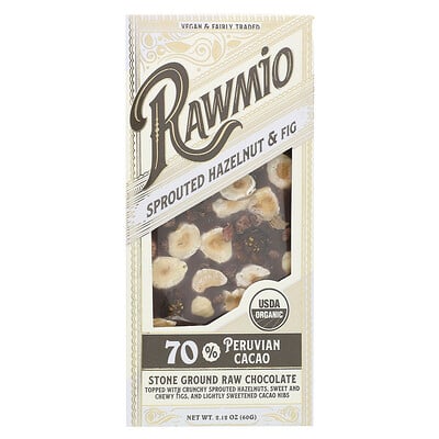 Sprouted Hazelnut & Fig Bark, 70% Peruvian Cacao