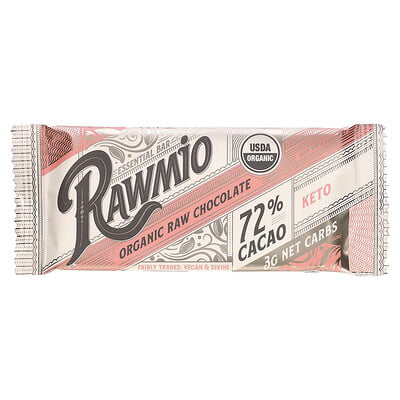 Essential Bar, Organic Raw Chocolate, 72% Cacao, Keto