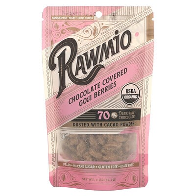 Chocolate Covered Goji Berries, 70% Dark Raw Chocolate