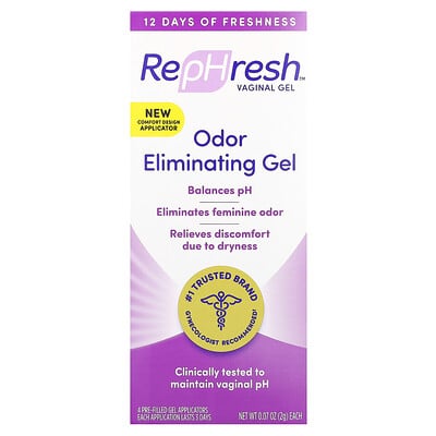 Vaginal Gel, Odor Eliminating Gel, 4 Pre-filled Gel Applicators, 0.07 Oz (2 G)