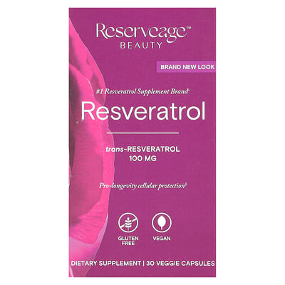 Resveratrol, 100 Mg, 30 Veggie Capsules
