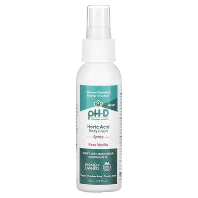 Boric Acid, Body Fresh Spray, Rose Vanilla