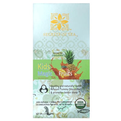 Kids Magic Tea, Caffeine Free, Fruits, 20 Unbleached Tea Bags