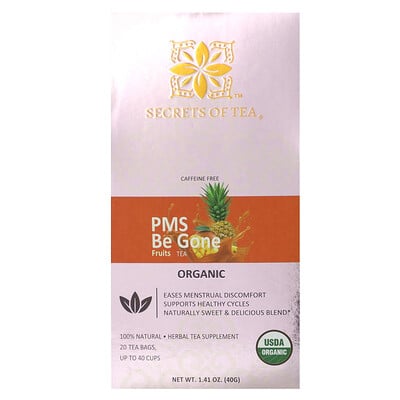 Organic Pms Be Gone Fruits Tea, Caffeine Free, 20 Tea Bags