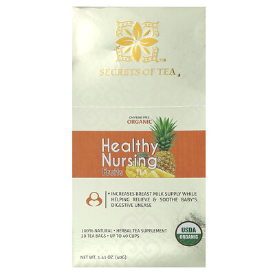 Organic Healthy Nursing Fruits Tea, Caffeine Free, 20 Tea Bags