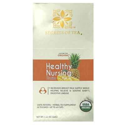 Organic Healthy Nursing Fruits Tea, Caffeine Free, 20 Tea Bags