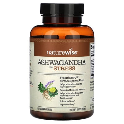 Ashwagandha For Stress, 60 Vegan Capsules