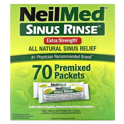 Sinus Rinse, Extra Strength, 70 Premixed Packets