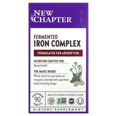 Fermented Iron Complex, 90 Vegetarian Tablets