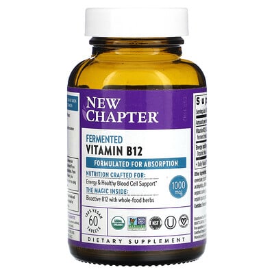 Fermented Vitamin B12, 1,000 Mcg, 60 Vegan Tablets