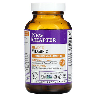 Fermented Vitamin C, 250 Mg, 60 Vegan Tablets