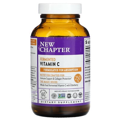 Fermented Vitamin C, 250 Mg, 60 Vegan Tablets
