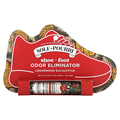 Sole-pourri™ Shoe+ Foot, Funk-fighting Odor Eliminator, Cedarwood Eucalyptus, 0.34 Fl