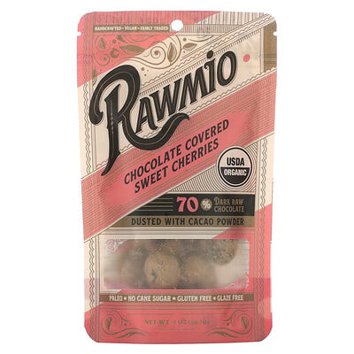 Chocolate Covered Sweet Cherries, 70% Dark Raw Chocolate