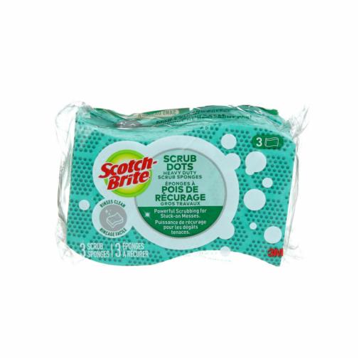 Scrub Dots Heavy Duty Scrub Sponges, 3 Scrub Sponges