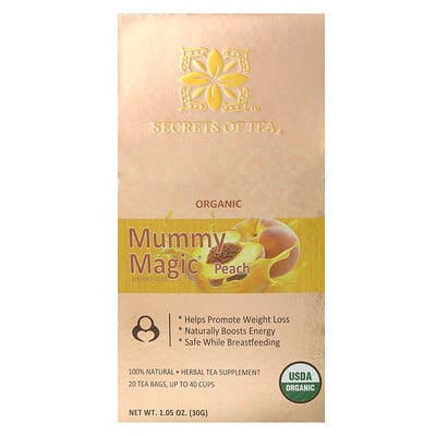 Organic Mummy Magic Weight-loss Tea, Peach, 20 Tea Bags