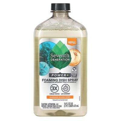Power+ Foaming Dish Spray, Refill, Mandarin Orange