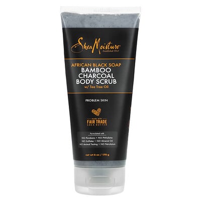 African Black Soap, Bamboo Charcoal Body Scrub