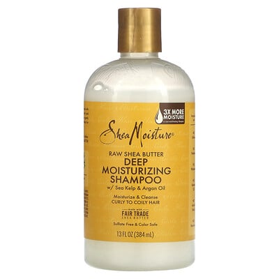 Raw Shea Butter, Deep Moisturizing Shampoo, Curly To Coily Hair
