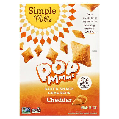 Pop Mmms, Baked Snack Crackers, Cheddar